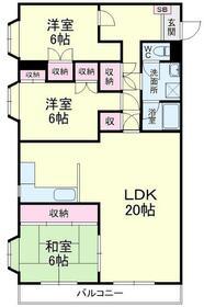 グレース蜆塚(3LDK/3階)の間取り写真