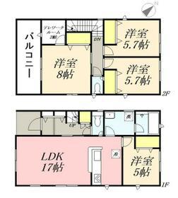 東海道・山陽新幹線 浜松駅 徒歩54分 2階建 築1年(4SLDK)の間取り写真