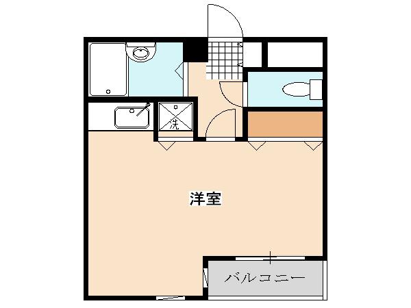アイランド(ワンルーム/2階)の間取り写真