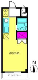 クレスト北町(1K/3階)の間取り写真