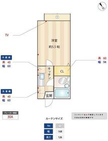 パストラル松戸(1K/1階)の間取り写真