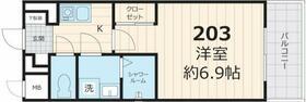 フォセット幡ヶ谷(1K/2階)の間取り写真