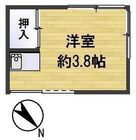 初台ふじみ(ワンルーム/2階)の間取り写真