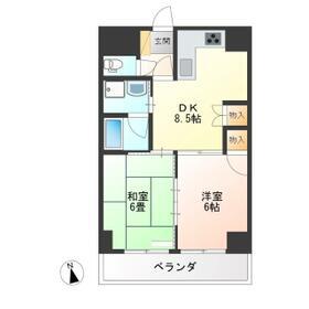 東口ハイツ(2DK/3階)の間取り写真