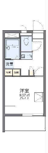 レオパレスアートU(1K/1階)の間取り写真