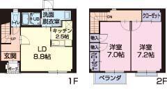 ファミール足鹿(2LDK)の間取り写真