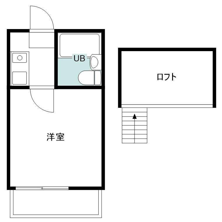 花と陽光のレーベン東静岡(1K/1階)の間取り写真