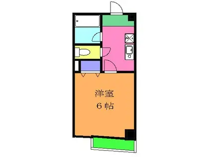 パークサンハイム(1K/1階)の間取り写真