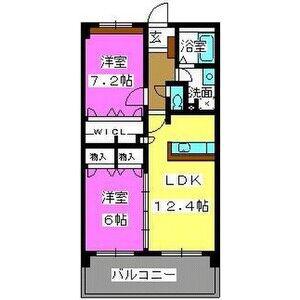 リバーランド箱崎Ⅴ(2LDK/6階)の間取り写真