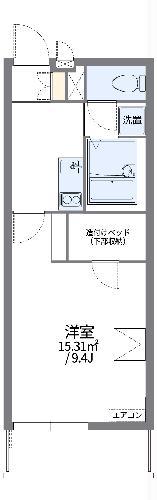 レオパレスみらい平(1K/3階)の間取り写真