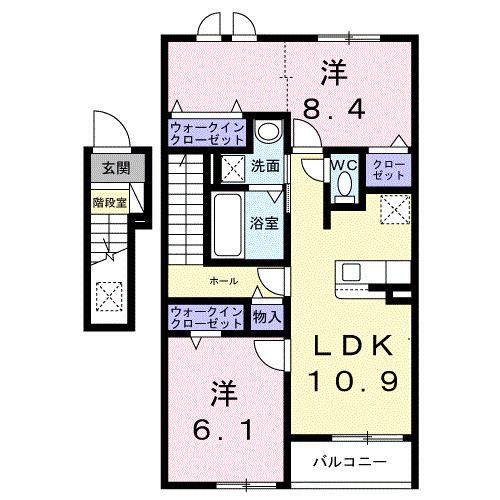 サンレジデンス(2LDK/2階)の間取り写真