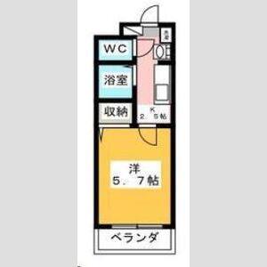 リエス上島A(1K/4階)の間取り写真