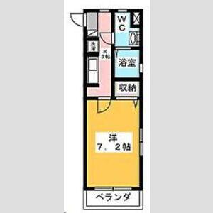 リエス上島B(1K/3階)の間取り写真