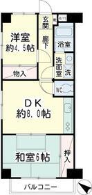 グリーンハイツ平安(2DK/3階)の間取り写真