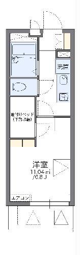 レオパレスサントーヨーⅡ(1K/2階)の間取り写真