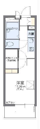 レオパレスインフィニティ前橋南(1K/2階)の間取り写真