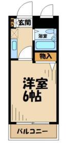 レジェンド相模原(1K/2階)の間取り写真