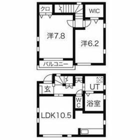 東北本線 岡本駅(栃木) 徒歩23分 2階建 築12年(2LDK)の間取り写真