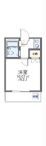 レオパレス土古第2(1K/2階)の間取り写真