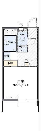 レオパレスラポールⅠ(1K/3階)の間取り写真