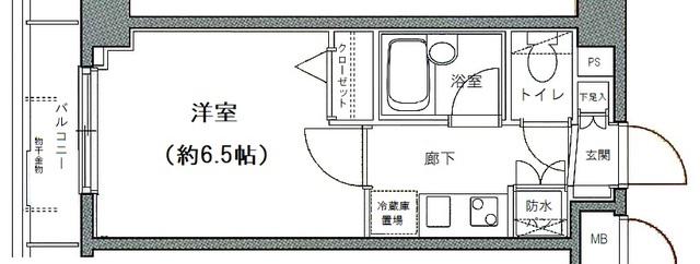 ガラ・シティ幡ヶ谷(1K/5階)の間取り写真