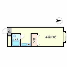 ハイム多摩(ワンルーム/1階)の間取り写真