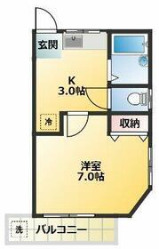 ドエル江古田(1K/2階)の間取り写真