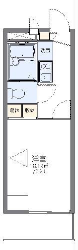 レオパレス笠間(1K/1階)の間取り写真