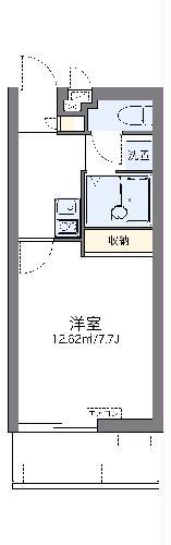 レオパレスちゅら(1K/4階)の間取り写真