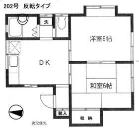 ハイツ・マルカ(2DK/2階)の間取り写真