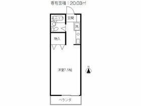 ベルメゾン・TT A棟(1K/1階)の間取り写真