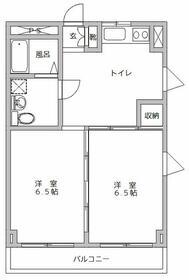 サングリーン滝川(2DK/3階)の間取り写真