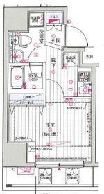 プレール・ドゥーク板橋本町Ⅱ(1K/10階)の間取り写真