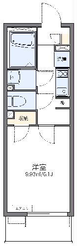 レオネクストライフワン長筬(1K/2階)の間取り写真