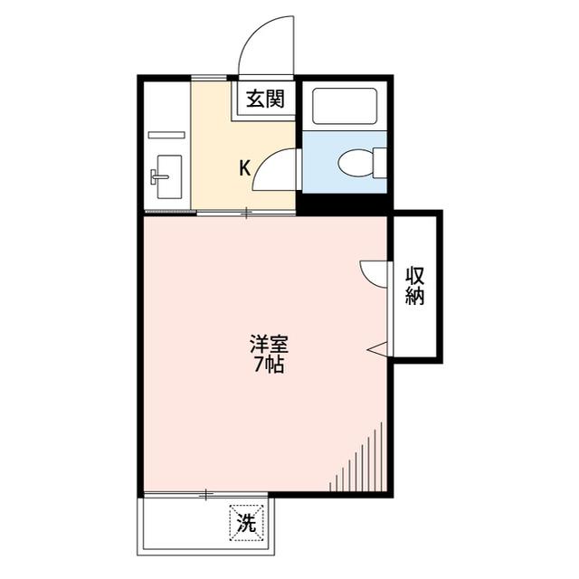 メゾンドヤマト(1K/1階)の間取り写真
