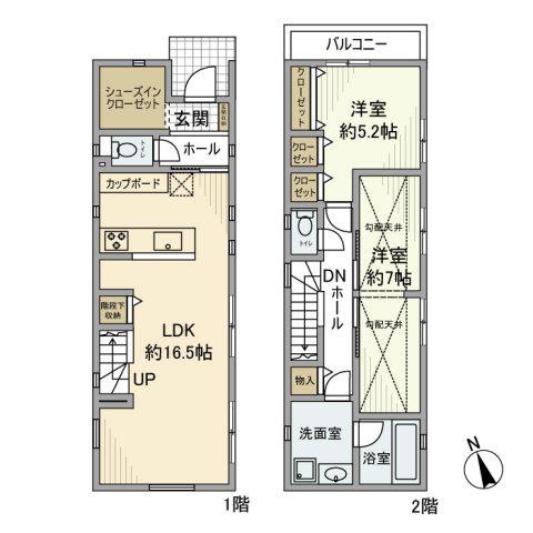 西武鉄道新宿線 下落合駅(東京) 徒歩9分 2階建 築7年(2LDK)の間取り写真