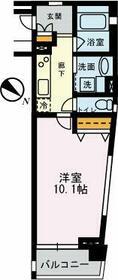 メゾンシンテイⅠ(1K/8階)の間取り写真