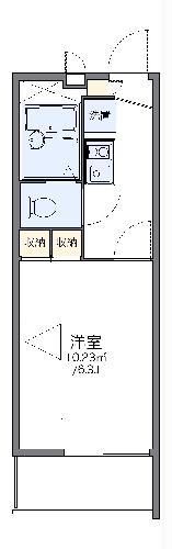 レオパレスさくら野(1K/1階)の間取り写真