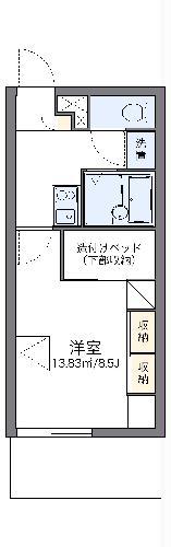 レオパレスYOGI(1K/1階)の間取り写真