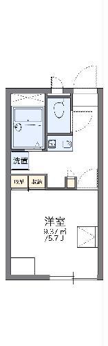 レオパレス大岡(1K/1階)の間取り写真
