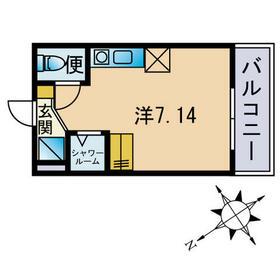 CRASTINE南砂町(ワンルーム/2階)の間取り写真