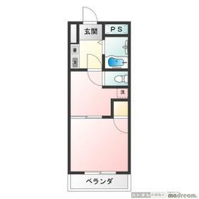 LA-CREA総持寺(1SK/3階)の間取り写真