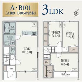 BONHEUR A(3LDK/1階)の間取り写真