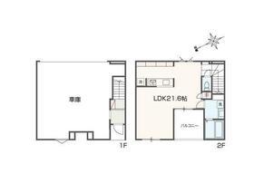 CASA GARAGE FIORIRE Ⅰ(ワンルーム/1階)の間取り写真