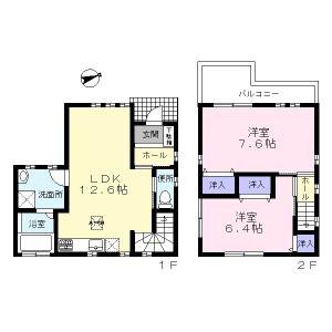 NEXUL大和田(2LDK)の間取り写真
