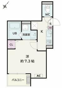JACK WAKAMATSUⅡ(1K/2階)の間取り写真