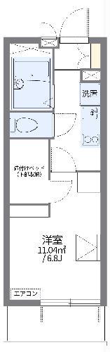 レオパレス氷川(1K/1階)の間取り写真