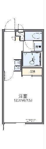 レオパレスR&FⅡ(1K/1階)の間取り写真