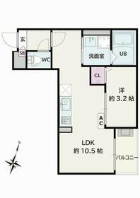 JACK KAMISHIGEHARAⅠ(1LDK/3階)の間取り写真