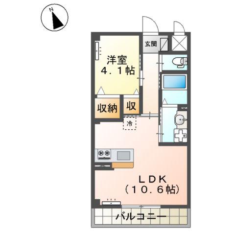 土浦市中村南 店舗アパート工事(1LDK/2階)の間取り写真